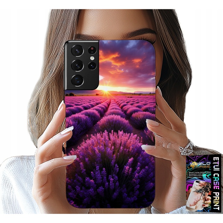 TOK SAMSUNG GALAXY S21 Ultra - LEVENDULA VIRÁGOK, GYÖNYÖRŰ TÁJ KÉPEK, DIZÁJNOK