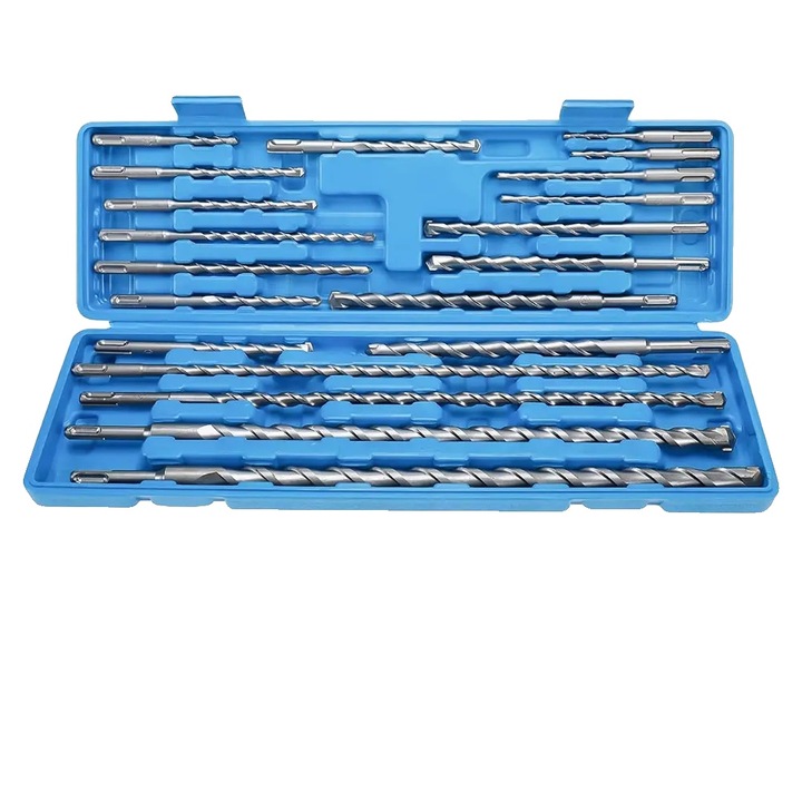 Set burghie 20 piese, SDS Plus, otel carbon, dimensiuni variate