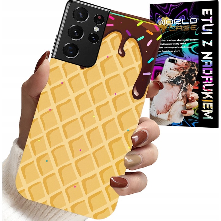 TOK SAMSUNG GALAXY S21 Ultra - OSTYA ÉS CSOKOLÁDÉ BEVONATOS MINTÁVAL