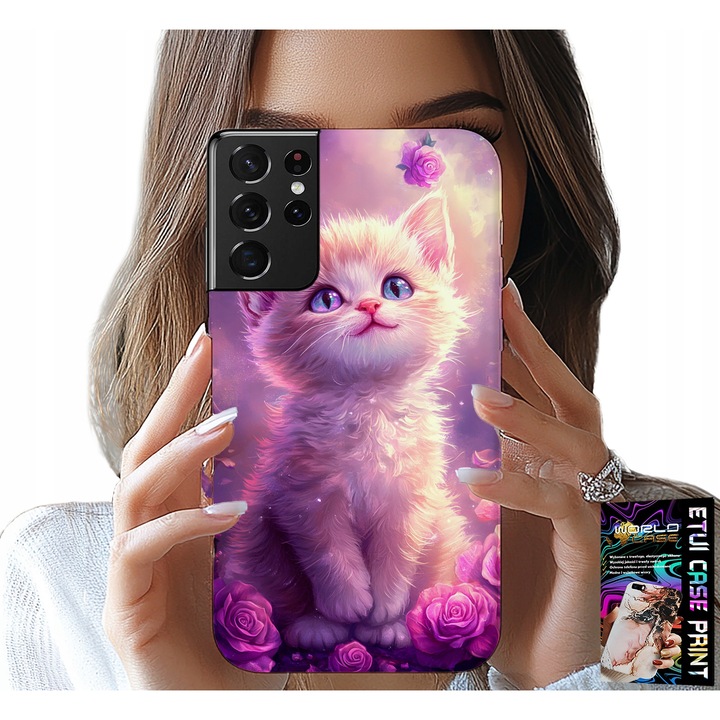 TOK SAMSUNG GALAXY S21 Ultra - Édes macska, macska, rajzfilm állatok