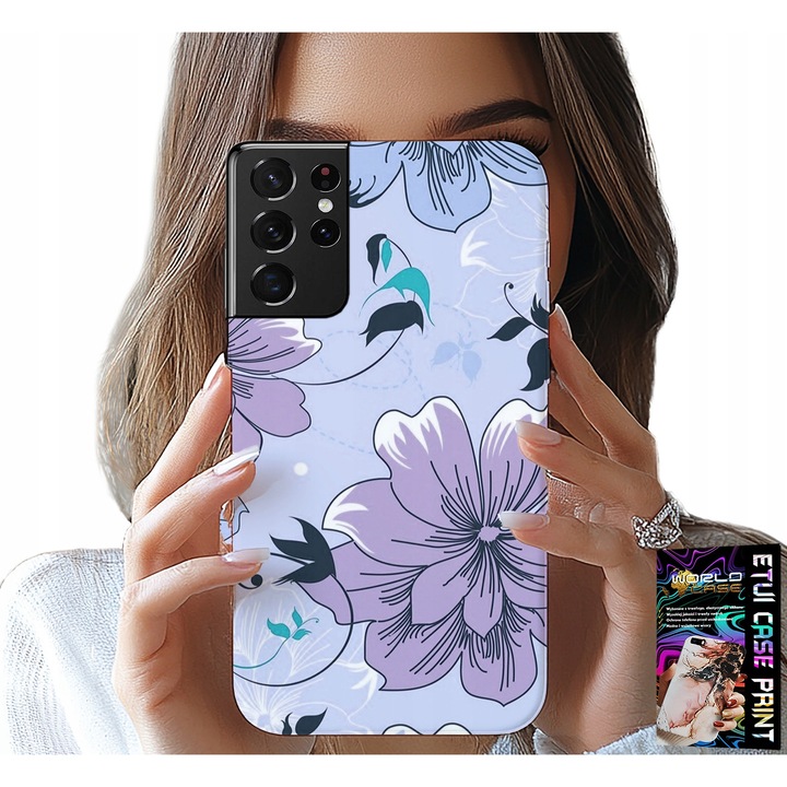 ETUI SAMSUNG GALAXY S21 Ultra - VIRÁGOS MODERN TÁLCA MINTÁK