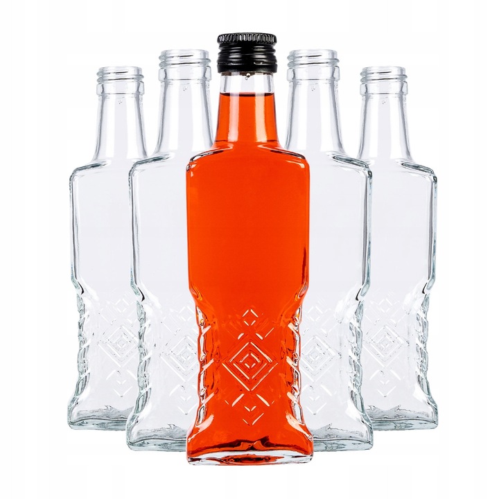 Set de sticle de sticla cu capace cu filet, SuperButelki, Ukrainka, 200 ml, Filet Fi 28 mm, Ideal pentru lichioruri, vinuri si bauturi, Idee de cadou, Durabile, Calitate inalta, Ecologice si reutilizabile, 20.5 x 6.2 x 4 cm, Multicolore, 10 Buc