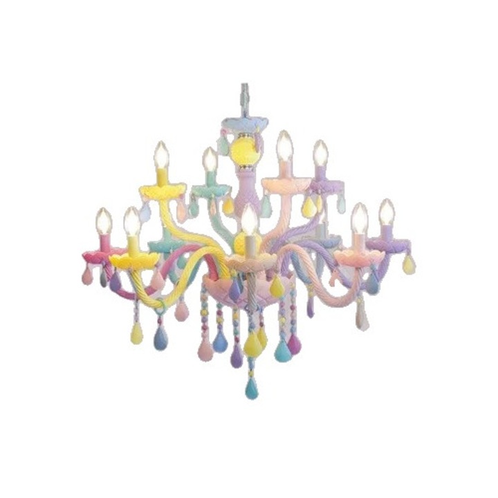 Полилей с 12 светлини, LED осветление, многоцветен