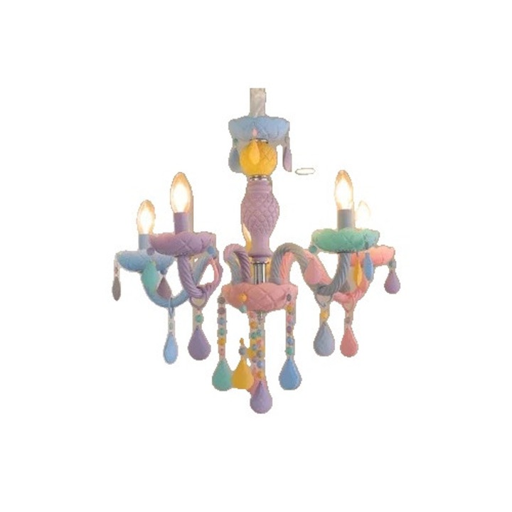 Lustra LED, 5 lumini, multicolor