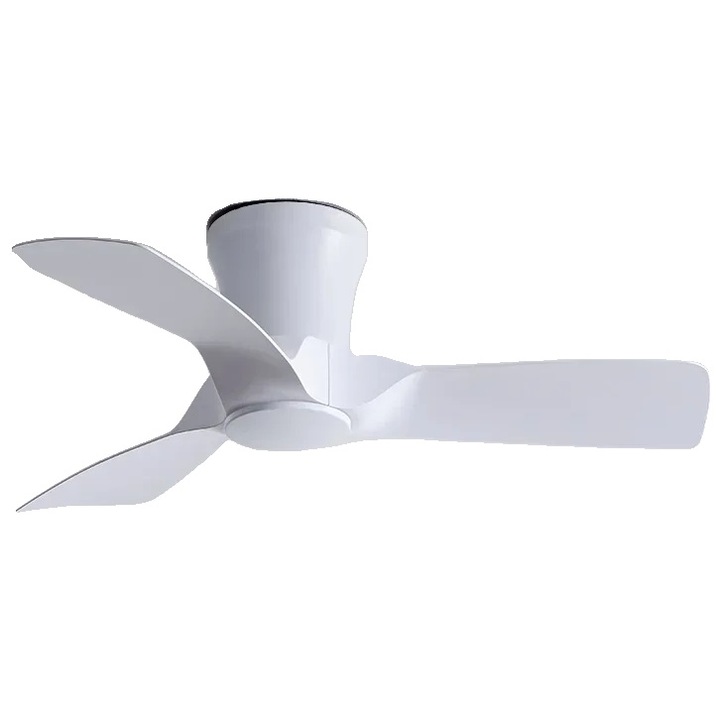 Вентилатор за таван, 32 инча, бял, с дистанционно управление, безшумна работа, 3 перки