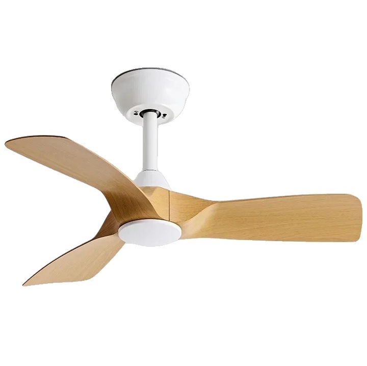 Вентилатор за таван, 32 инча, бял, с дистанционно управление, безшумна работа, 3 перки