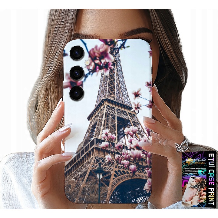 Etui Samsung Galaxy A55 5G, World Case, imprimare Turnul Eiffel, silicon, 0, 2mm