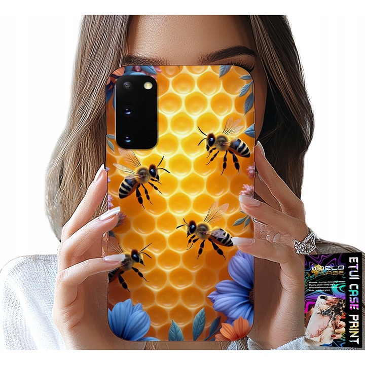 Samsung Galaxy S20 tok, World Case, méhsejt hátlap, szilikon, fehér