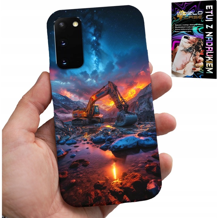 Tok Samsung Galaxy S20-hoz, World Case, Tractor Farm nyomtatott, szilikon, többszínű