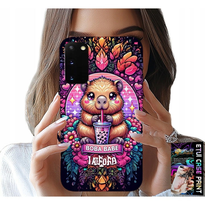 Tok Samsung Galaxy S20-hoz, World Case, aranyos Sheik-nyomat, szilikon, egyedi design