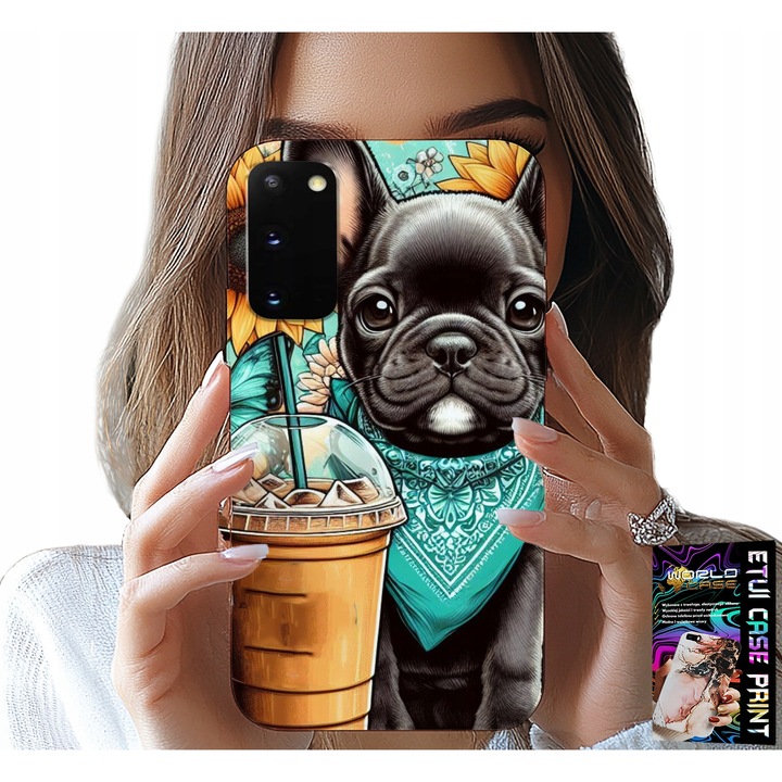 Tok Samsung Galaxy S20-hoz, World Case, Bulldog Coffi, Napraforgó, Szilikon