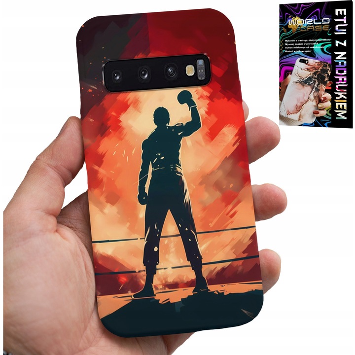 Tok Samsung Galaxy S10 Plus-hoz, World Case, MMA Warriors design, szilikon, 0, 2 cm