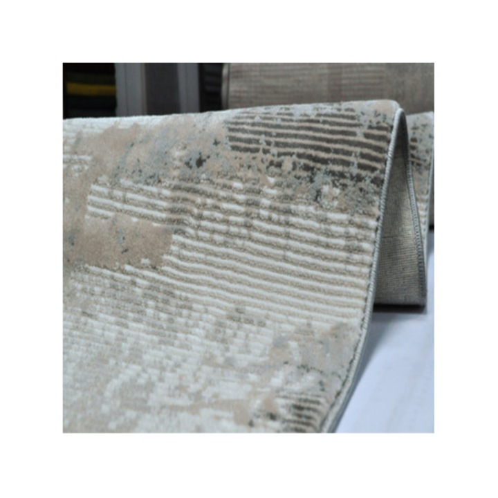 Covor Living Vintage, 150 cm latime x 250 cm lungime, Tesatura mecanica cu suport textil din Bumbac tratat Antiderapant, noduri 528.000/mp inaltime fir 13mm, 2200g/mp Material Acrilic