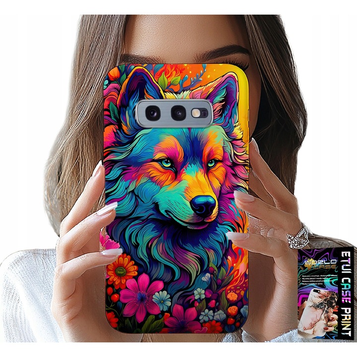 Husa pentru Samsung Galaxy S10E, World Case, Haita de Lupi mintás, szilikon, többszínű