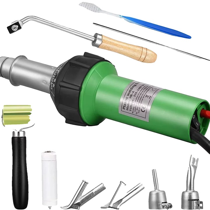 Пистолет за горещ въздух, 1600W, регулируема температура 40C-600C, компактен дизайн