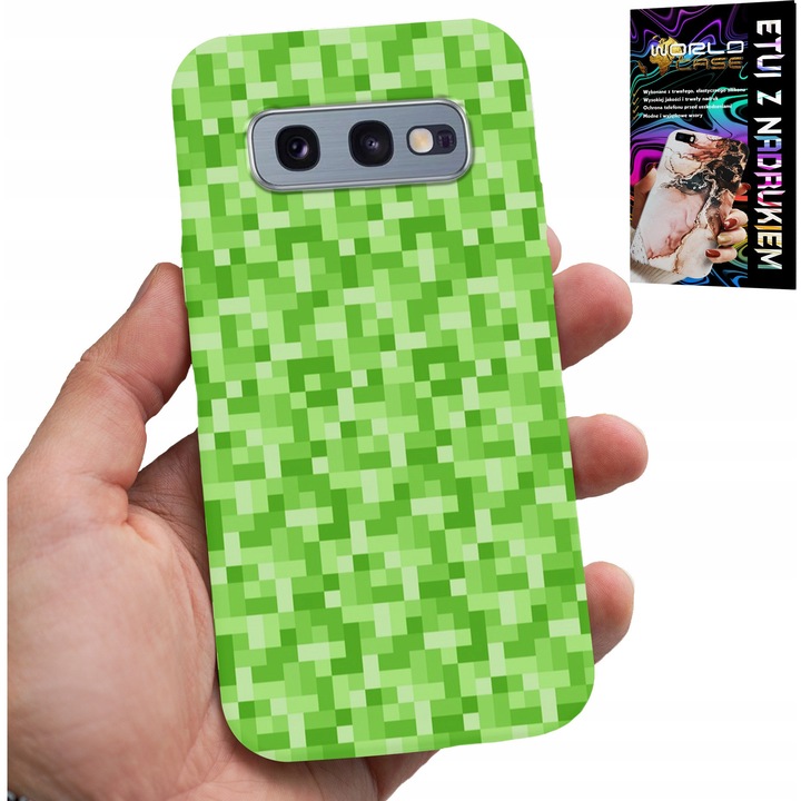Carcasa pentru Samsung Galaxy S10E, World Case, design Pixel Game Patterns, protecție, silicon