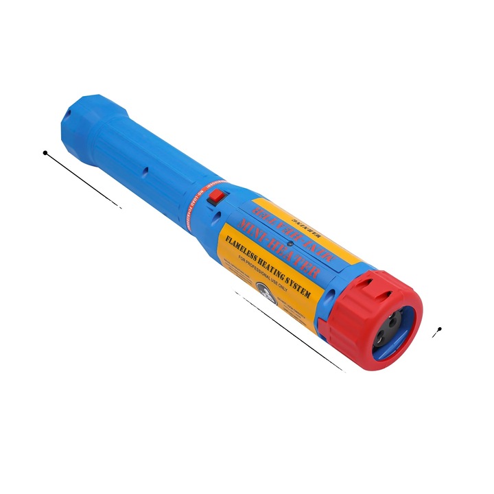 Hőlégfúvó, 8 fűtőtekercs, 800C, kék, 6.5x40cm