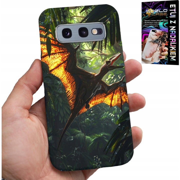 Tok Samsung Galaxy S10E, World Case, Pterodactyl dinoszaur design, szilikon