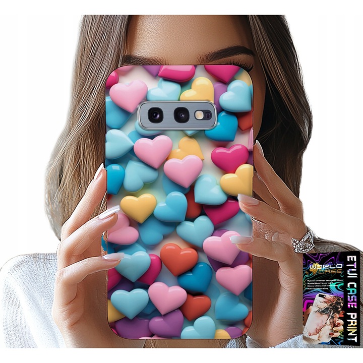 Telefontok, World Case, Samsung Galaxy S10E, személyre szabható, többszínű, szilikon