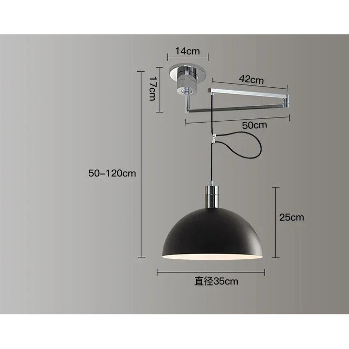 Lustra contemporana, design elegant, instalare versatila, E27