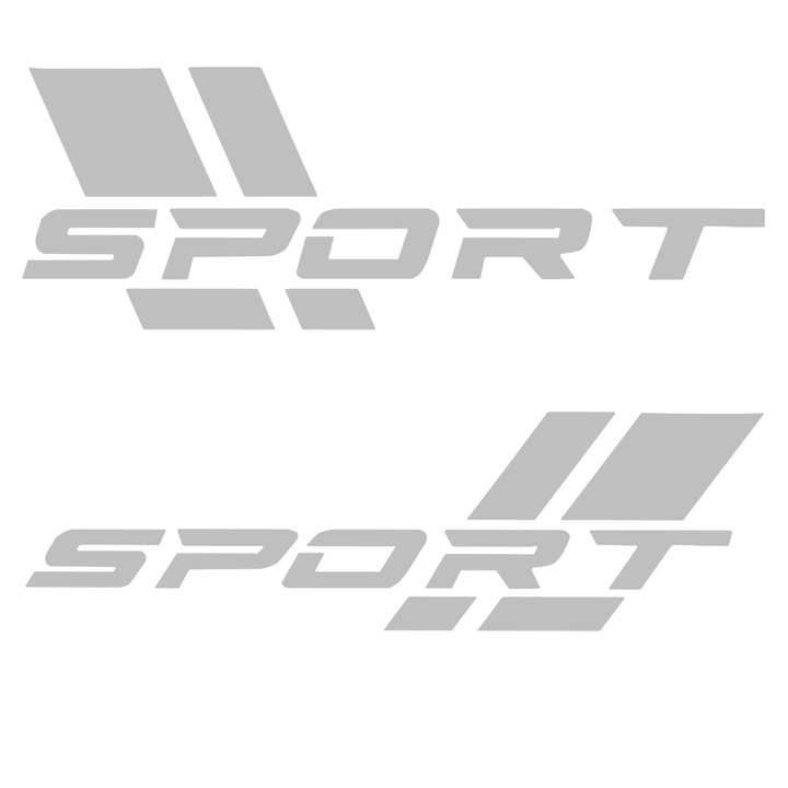 Set stickere laterale tuning auto, model Sport, rezistente la apa si UV, gri