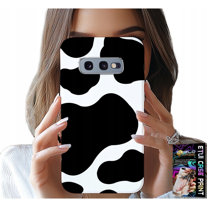 Husa pentru telefon Samsung Galaxy S10E, World Case, alb-negru, silicon, design fashion