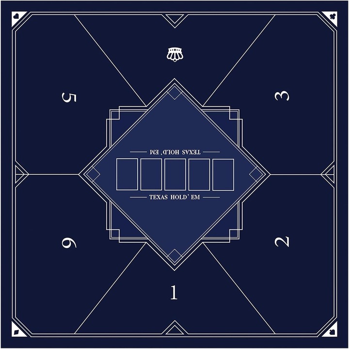 Комплект за покер маса 120x120cm, противоплъзгащ, спандекс, елегантен дизайн