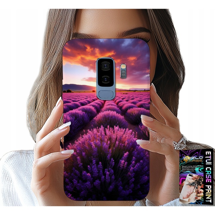 Tok, World Case, Samsung Galaxy S9 Plus, levendula nyomtatás, szilikon