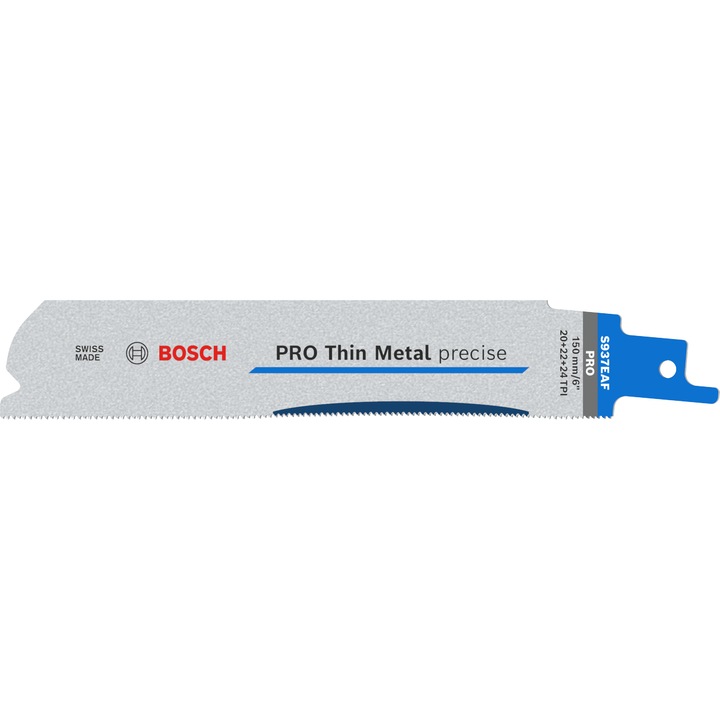 Lame pentru fierastrau, BOSCH, Pro Thin Metal, 1,1x25x150mm, set 5 bucati