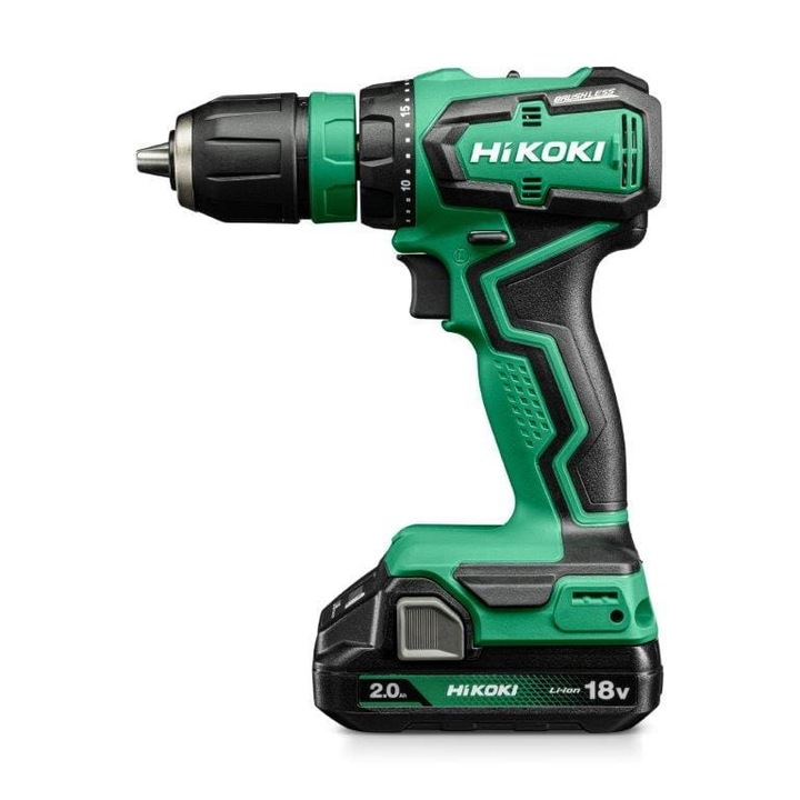 Hikoki DS18DDQ WPZ fúró-csavarozó, 2 db 5,0 Ah akkumulátorral, 55 Nm, 18 V, 115 mm, HITSYSTEM kofferrel