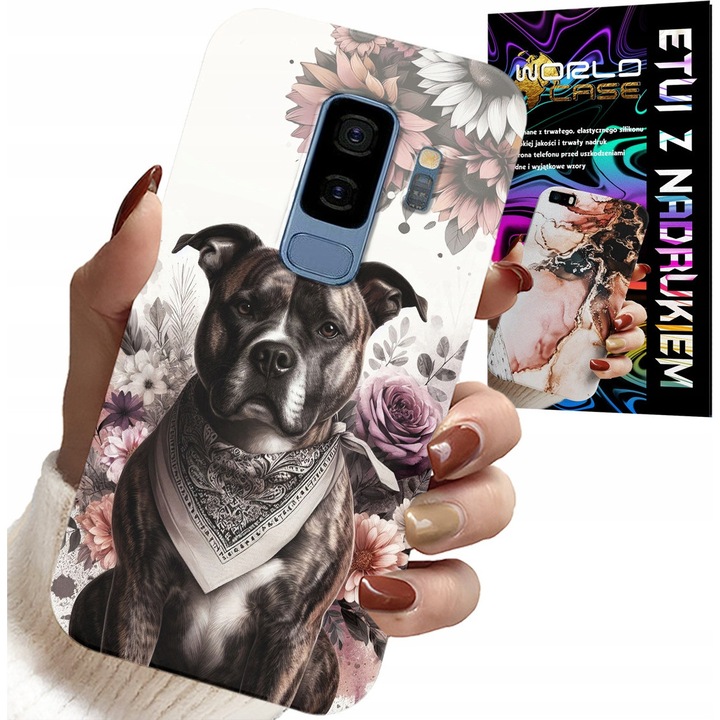 Tok Samsung Galaxy S9 Plus-hoz, World Case, szilikon, színes nyomtatás, 0,2 mm