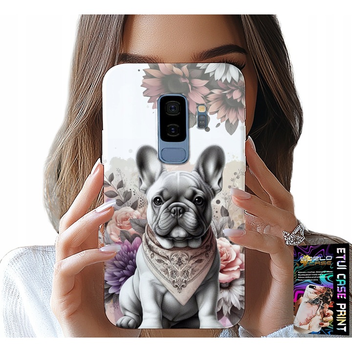 Telefontok, World Case, Samsung Galaxy S9 Plus, szilikon, Bulldog nyomtatás, többszínű