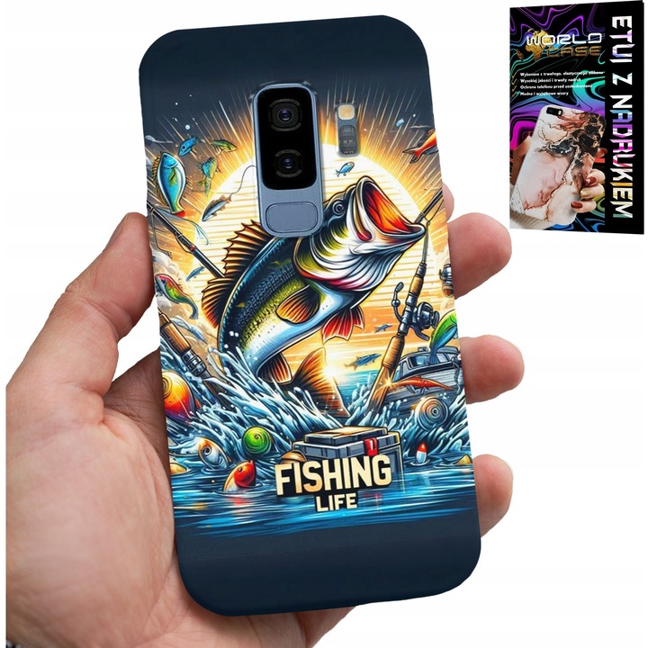 Tok Samsung Galaxy S9 Plus-hoz, World Case, hal design, szilikon, többszínű