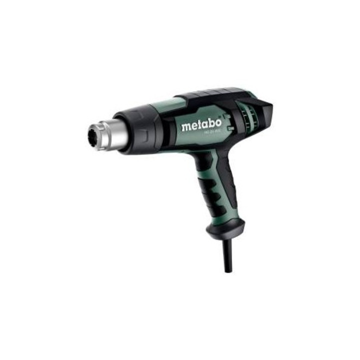 Pistol cu aer cald METABO HG 20-600, 2000W, 80-600°C, 3 setari, 0.62kg, 2.2m cablu, set accesorii
