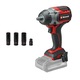Cheia de impact fara fir Einhell Professional TP-CW 18/750-C Li BL-Solo PXC, 18 V, cuplu de 750 Nm, cuplu de desfacere de 1.000 Nm, motor fara perii, prindere patrata externa, fara acumulator