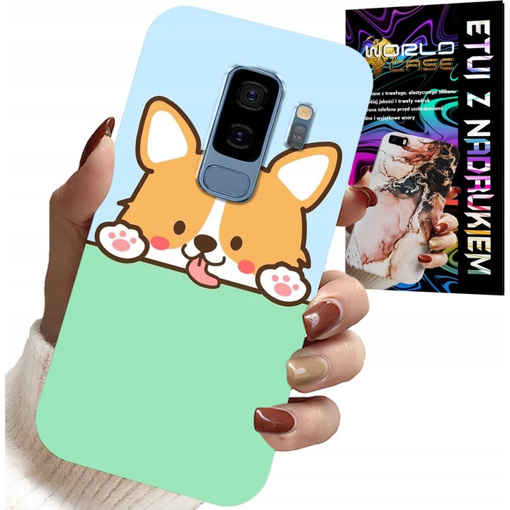 Husa pentru Samsung Galaxy S9 Plus, World Case, aranyos kutya design, szilikon, többszínű