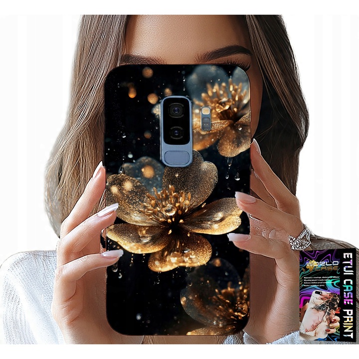 Tok Samsung Galaxy S9 Plus-hoz, World Case, színes virágok, szilikon