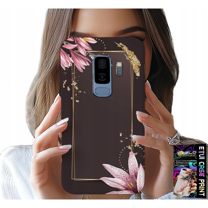 Huzat Samsung Galaxy S9 Plus-hoz, World Case, virágos, szilikon, elegáns modell