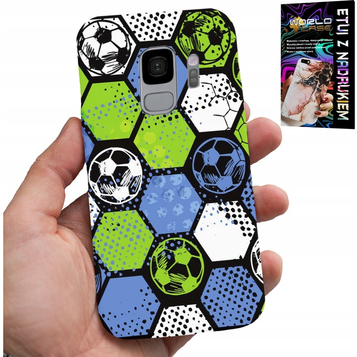 Telefontok, World Case, futball design, szilikon, Samsung Galaxy S9-hez