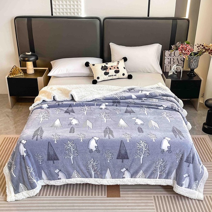 Patură cocolino, JOJO HOME, cu blanita, 200x230cm