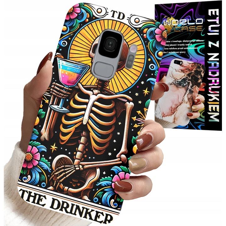 Husa Samsung Galaxy S9-hez, World Case, szilikon, színes nyomtatás