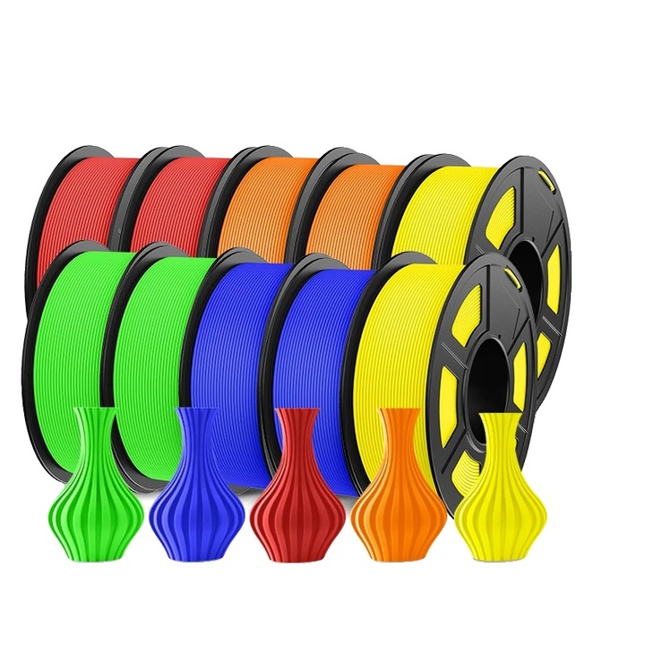 Filament 3D HSMPETG 10MIX10, 1.75mm, többszínű, 10m