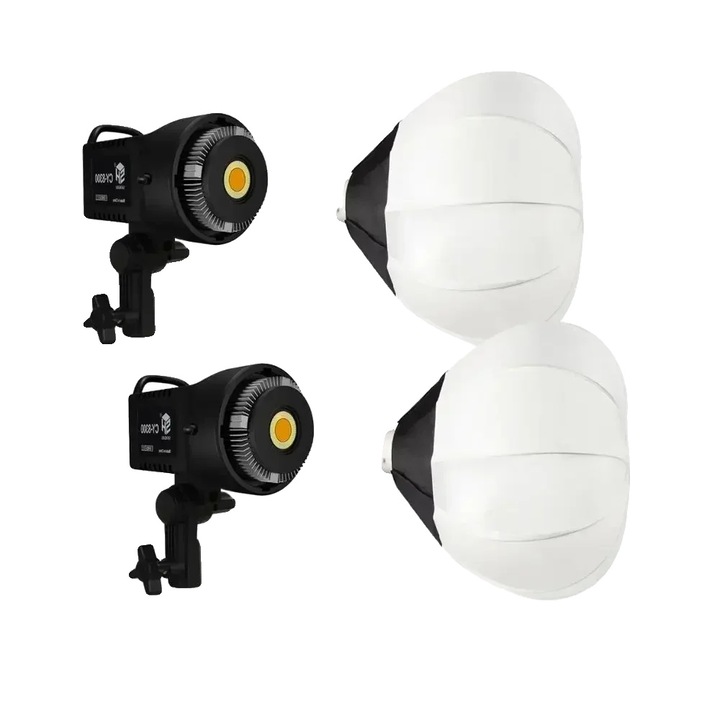 Lumina LED pentru fotografie, ajustare temperatura de culoare 1000-9000K, control luminozitate, set SH-TYD-100-1-73