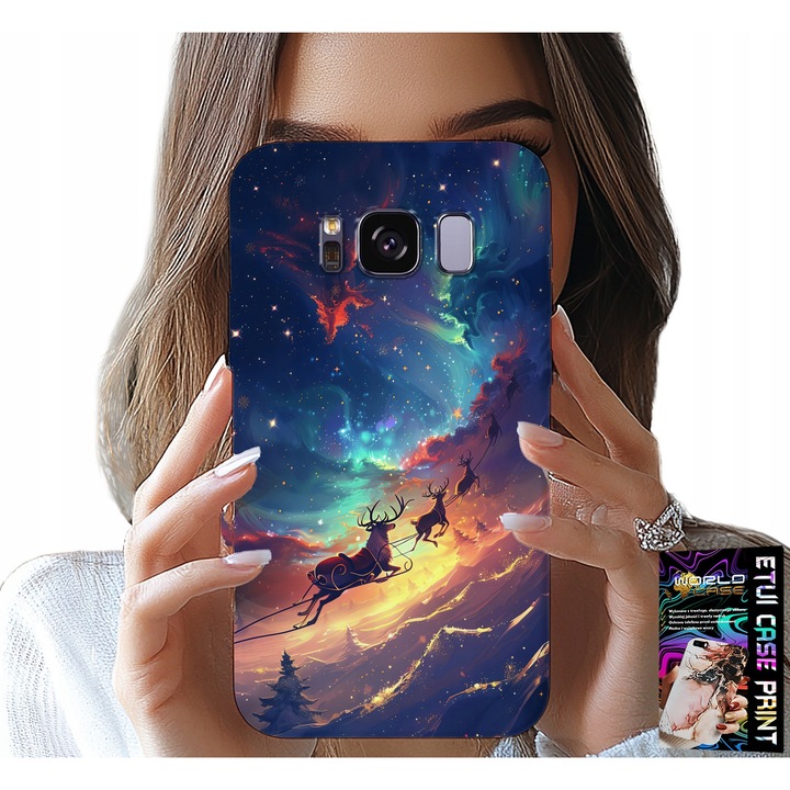 Tok Samsung Galaxy S8-hoz, World Case, karácsonyi design, szilikon, karcolás elleni védelem