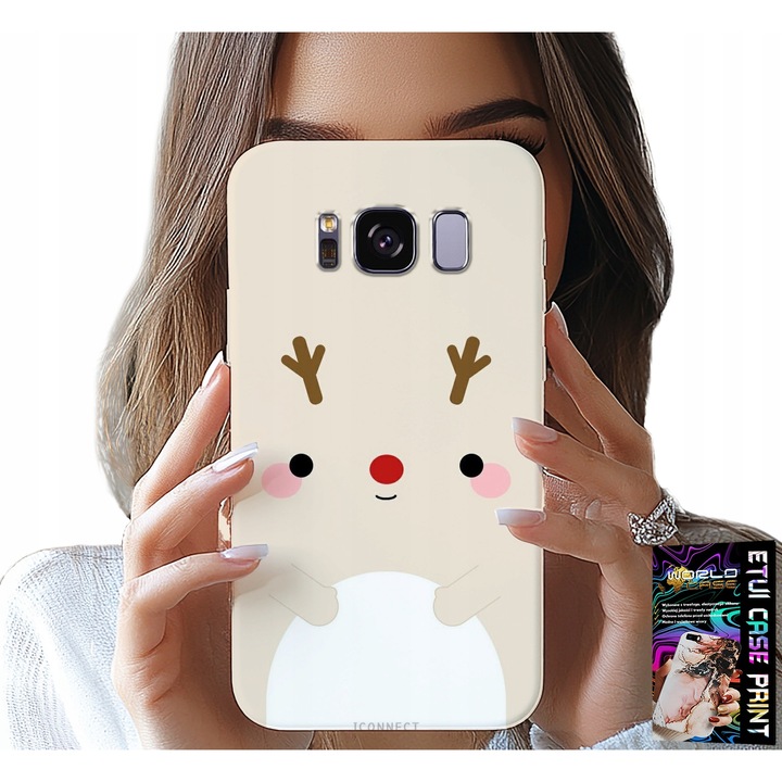 Samsung Galaxy S8 tok, World Case, karácsonyi design, szilikon