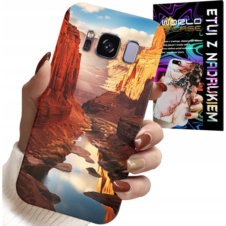 Samsung Galaxy S8 telefon tok, World Case, szilikon, színes nyomtatás, 0,2 mm, többszínű