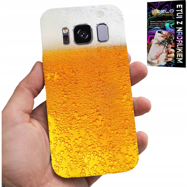 Telefontok, World Case, Samsung Galaxy S8, szilikon, színes nyomtatás, sör