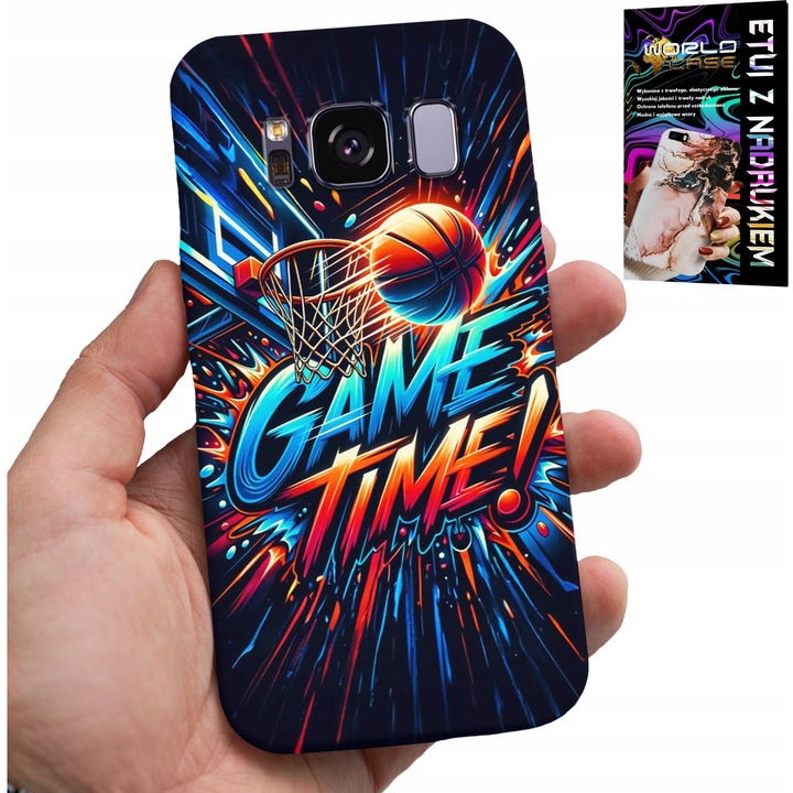 Telefon tok, World Case, Basketball NBA Fan 23 modell, színes nyomtatás, szilikon, Samsung Galaxy S8-hoz