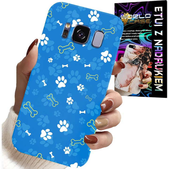 Telefontok, World Case, Samsung Galaxy S8, szilikon, kutyás nyomtatás, gyermekeknek