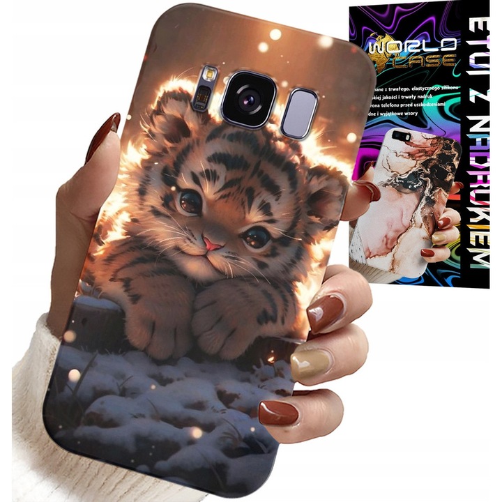 Carcasă pentru telefon, World Case, Sweet Tiger, silicon, pentru Samsung Galaxy S8